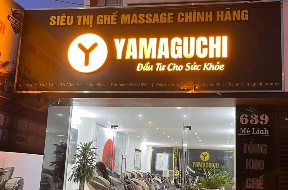 Biển chữ hộp đèn spa massage gội đầu